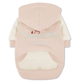 Touchdog 'Heritage' Soft-Cotton Fashion Dog Hoodie (Color: pink, size: X-Large)